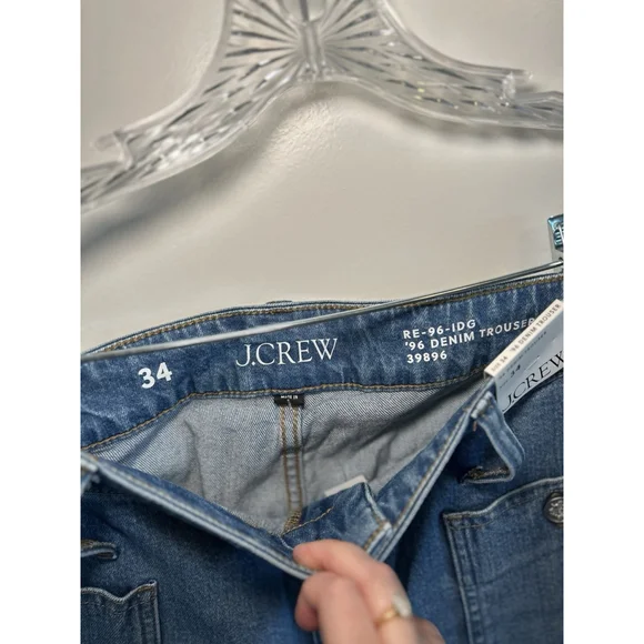 J. Crew Women’s High-rise Sailor Denim Trouser in 1996 Semi-stretch Size 34 NWT - Picture 6 of 11